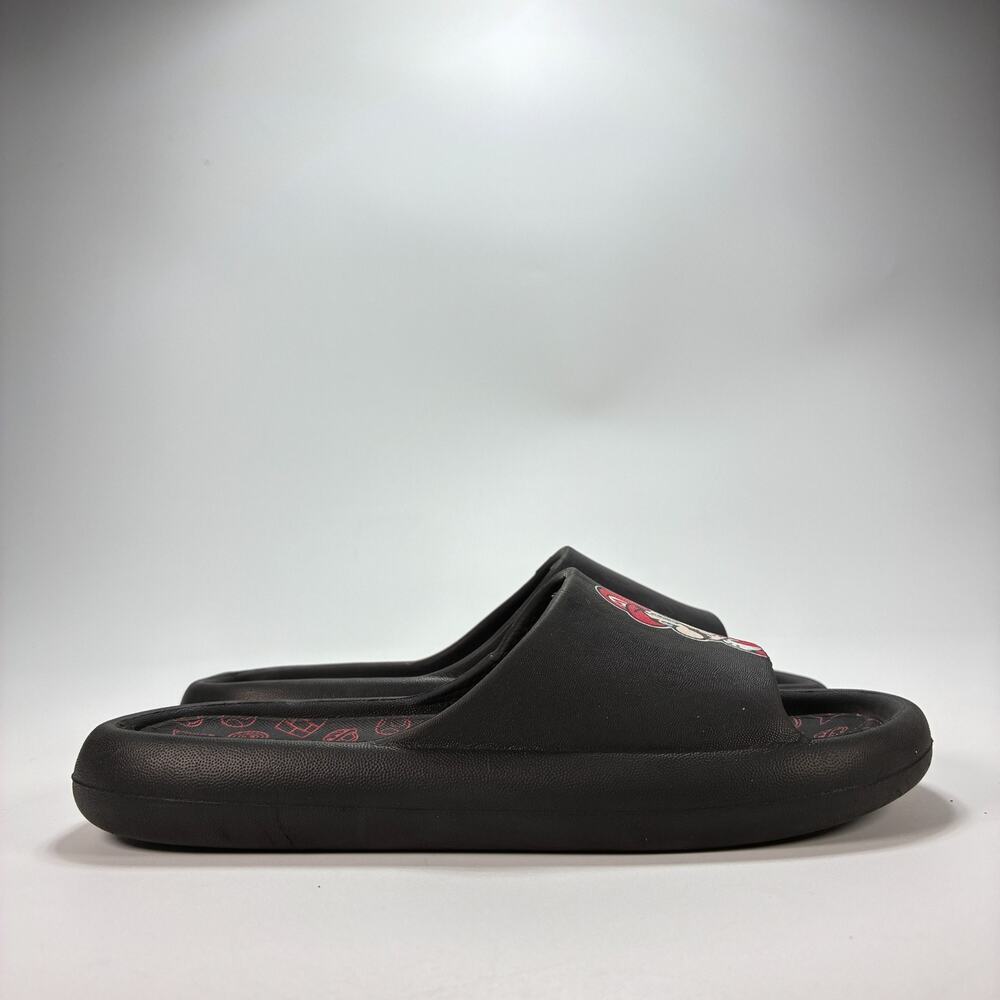 Ground Up Super Mario Black Lightweight Slip On Comfort Slide Sandals Youth Sz 2